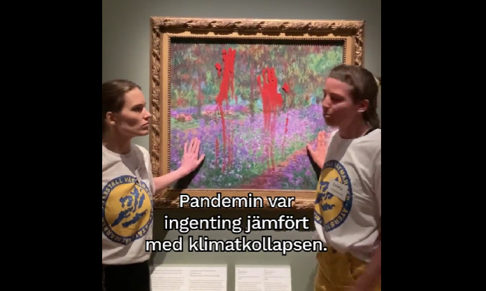 Activistas atacan a pintura de Monet en Estocolmo
