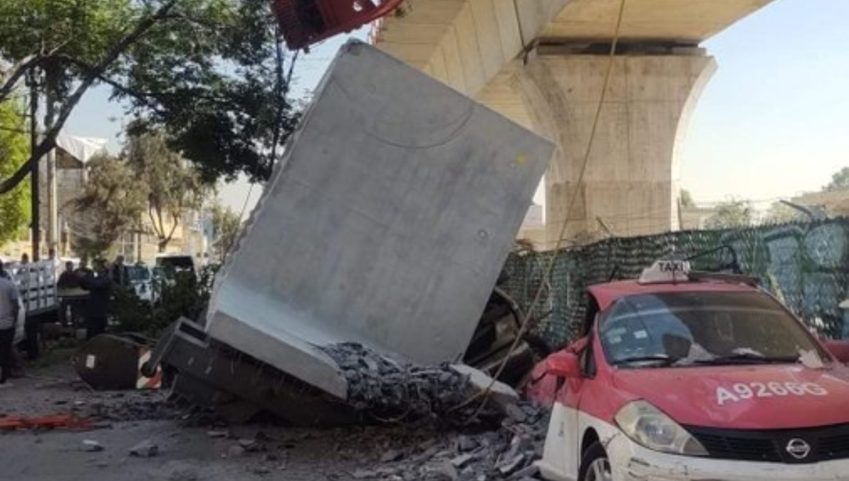 Así fue el momento de la caída de una estructura del Tren Interurbano México-Toluca: VIDEO
