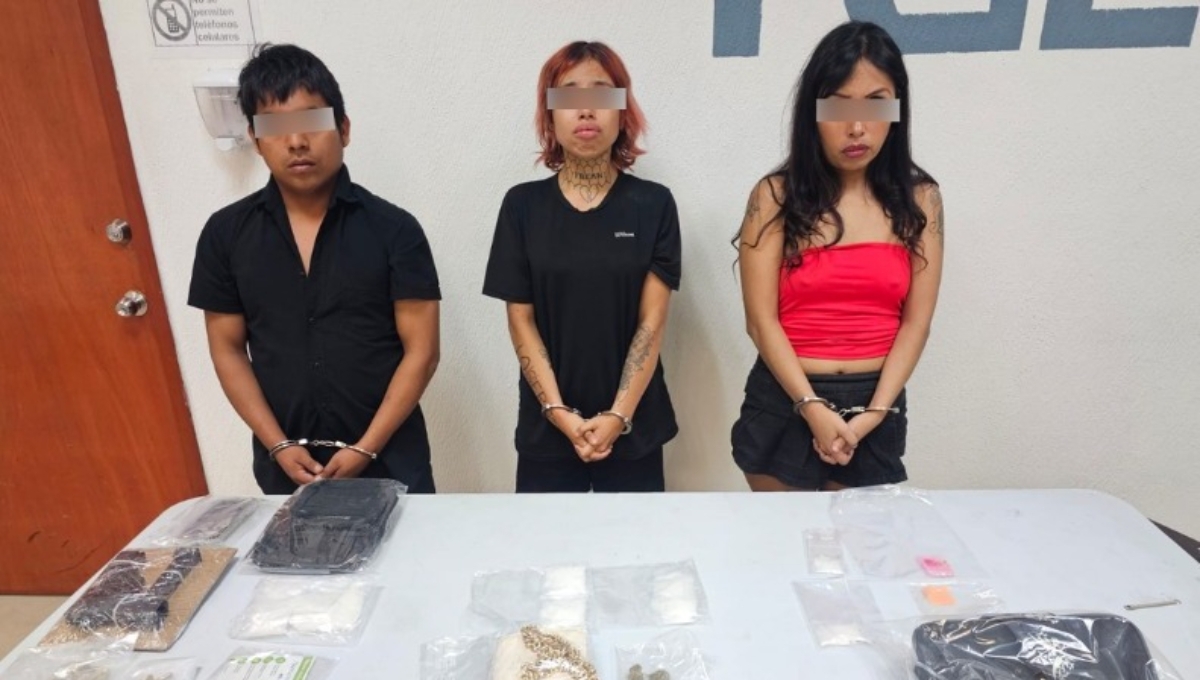 Los tres detenidos quedaron a disposición de la Fiscalía de Quintana Roo