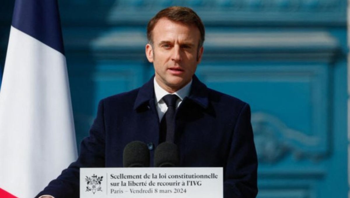 El presidente francés, Emmanuel Macron, abogó nuevamente porque el aborto sea un derecho fundamental en la Unión Europea