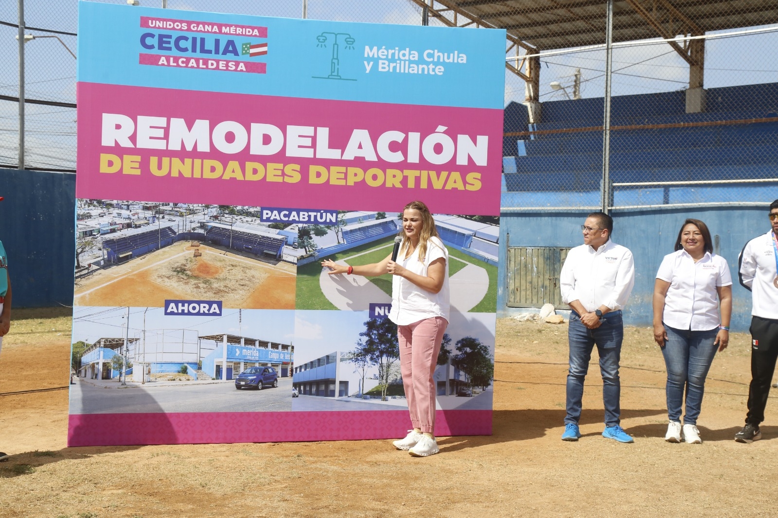 Cecilia Patrón se queja del abandono de espacios deportivos en Mérida