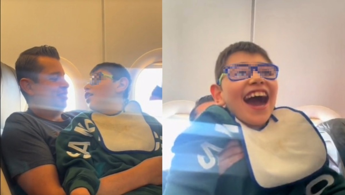 En pleno vuelo a Cancún, sobrecargos de Volaris celebran cumpleaños del pequeño Leo: VIDEO