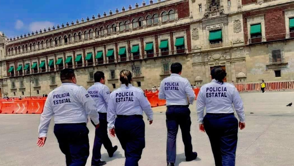 Policías de Campeche despedidos por Layda Sansores acuden a Palacio Nacional en CDMX