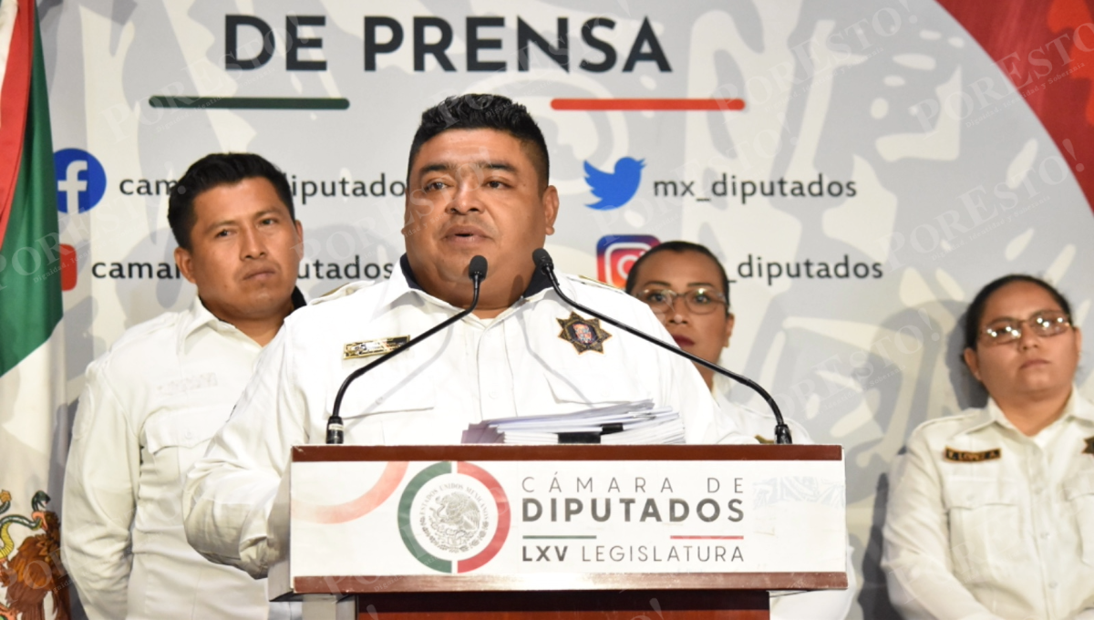 Policías de Campeche acuden a la Cámara de Diputados en CDMX; sigue el mensaje en vivo