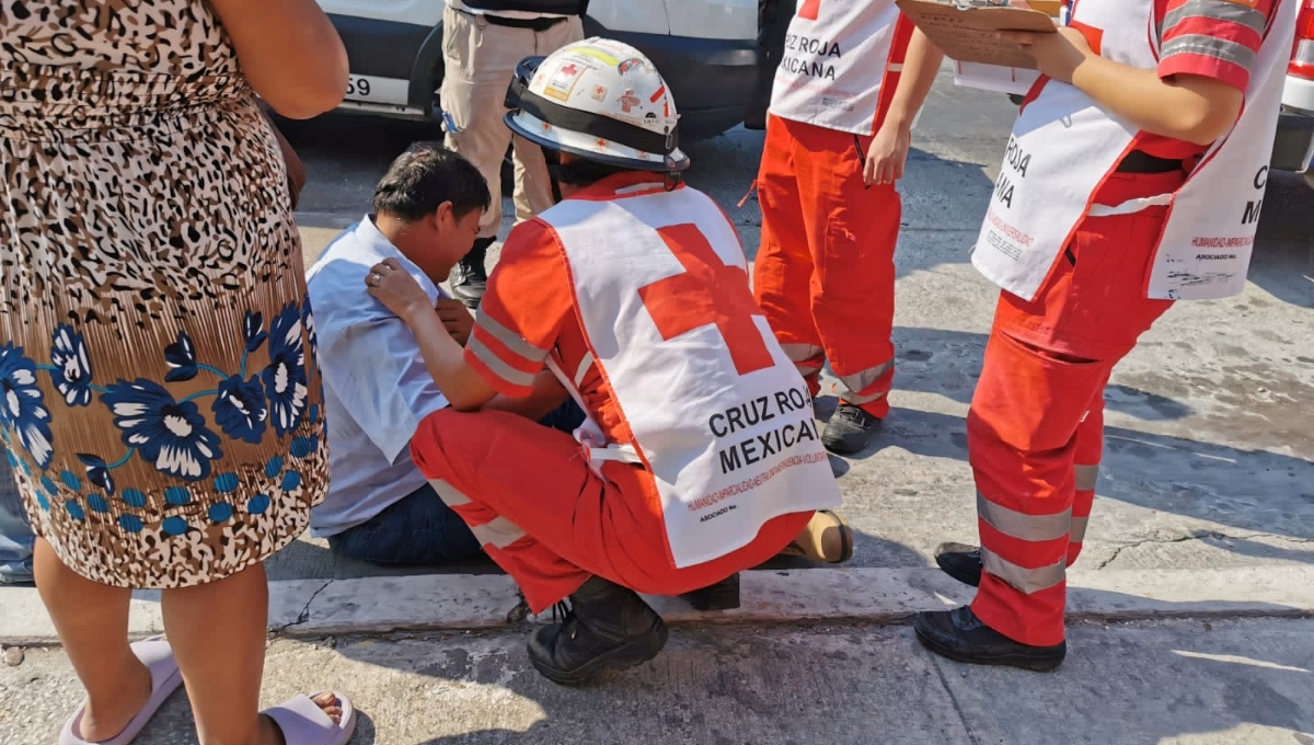 Choque de motos deja a un hombre lesionado en Ciudad del Carmen