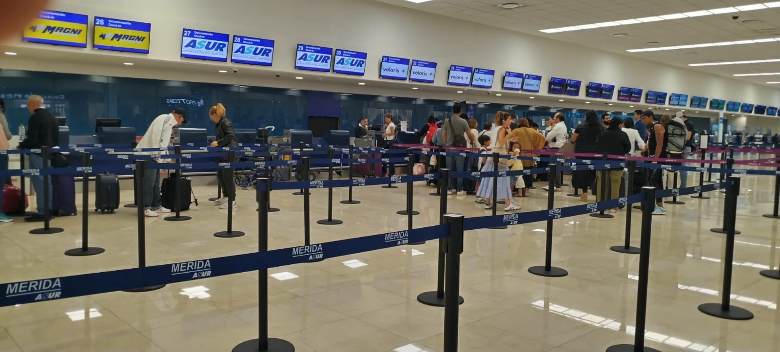 El Aeropuerto de Mérida inició la semana con sólo un vuelo retrasado