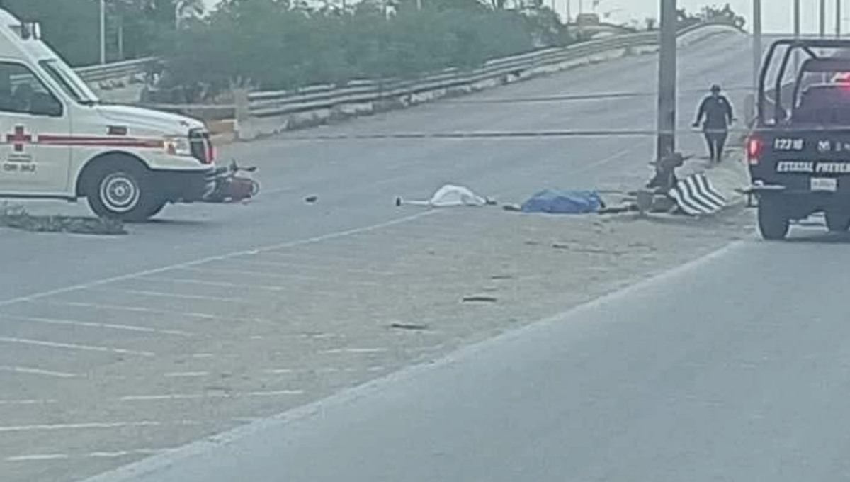 Pareja muere en aparatoso accidente de motocicleta en Chetumal
