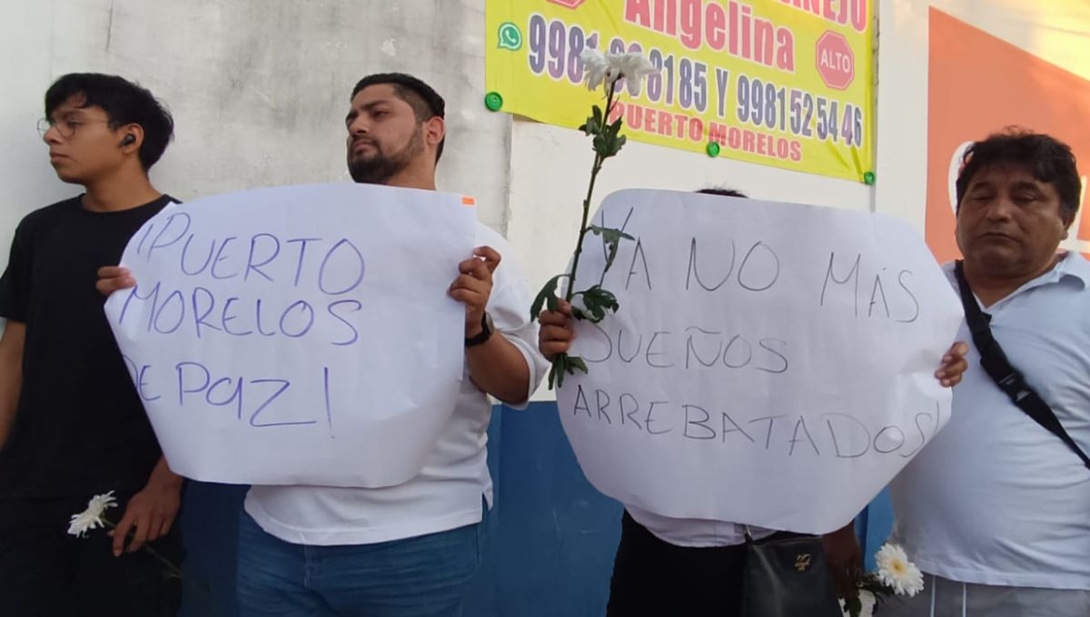 Una marcha por la paz tuvo lugar esta tarde en Puerto Morelos