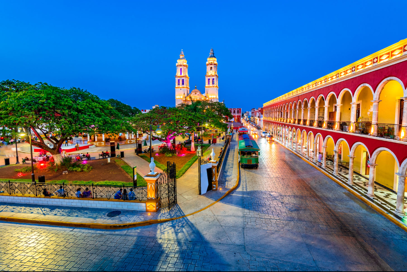 El Centro Histórico de Campeche se ubica en el corazón de la ciudad de San Francisco de Campeche