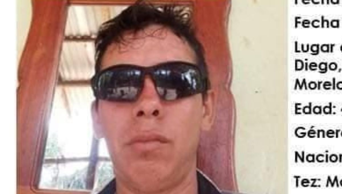 Ficha de búsqueda de hombre desaparecido en José María Morelos