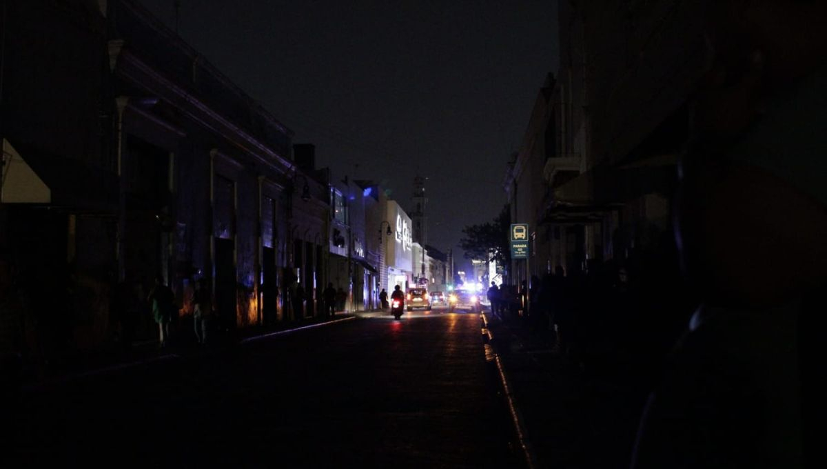 El Centro de Mérida, sin luz, durante marzo de 2024