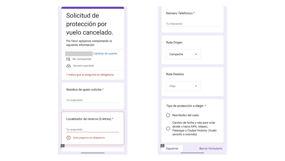 Formulario de Google Formulario de Google
