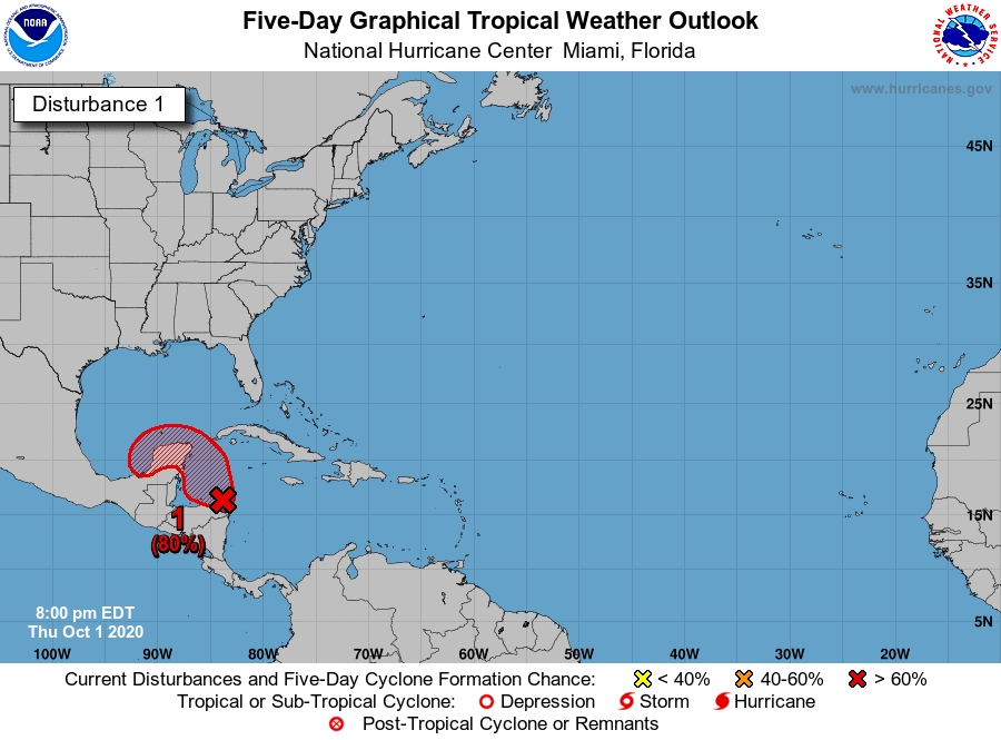 Alertan sobre ciclón tropical que se dirige a la Península de Yucatán