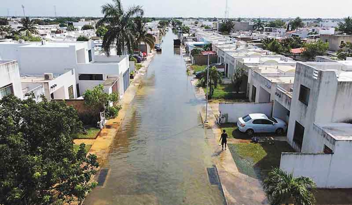 Comisarías del norte de Mérida y el Fraccionamiento Las Américas continúan inundados