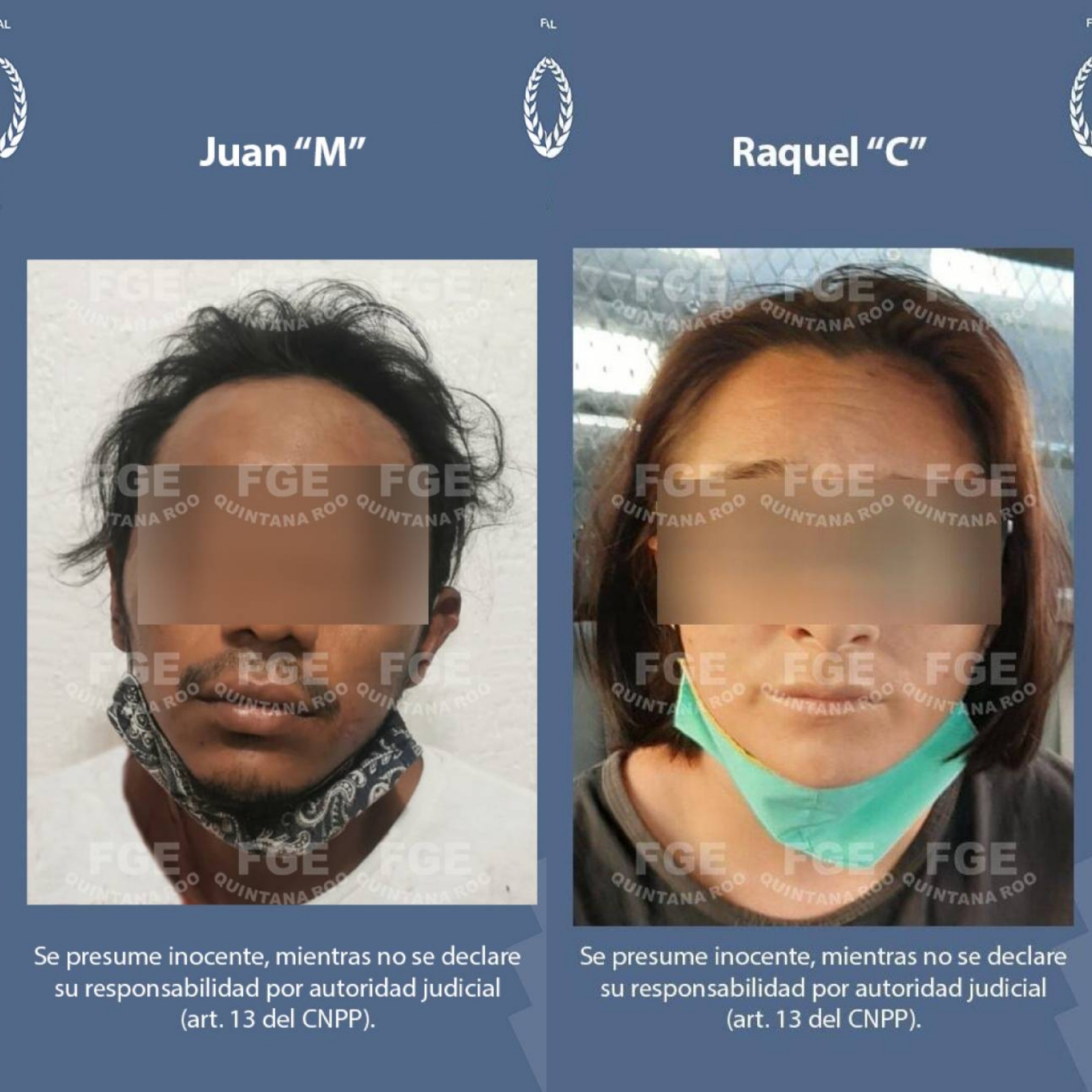 Detienen a una pareja acusada de asesinar a balazos a una mujer en Cancún