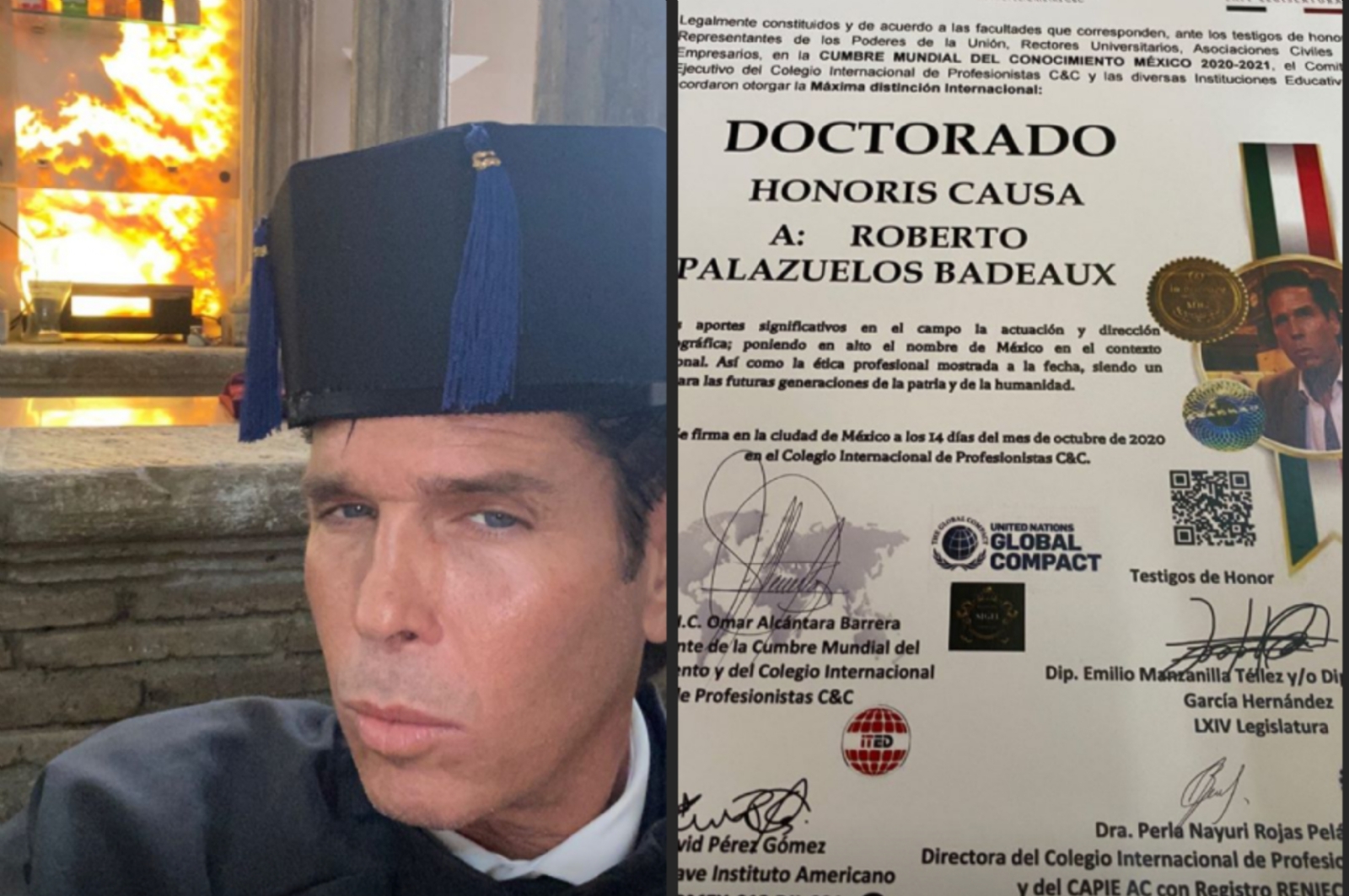 Roberto Palazuelos recibe doctorado honoris causa