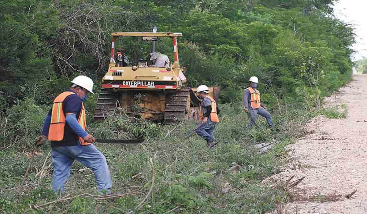Trabajadores del Tren Maya en Yucatán ganan mil 400 pesos a la semana