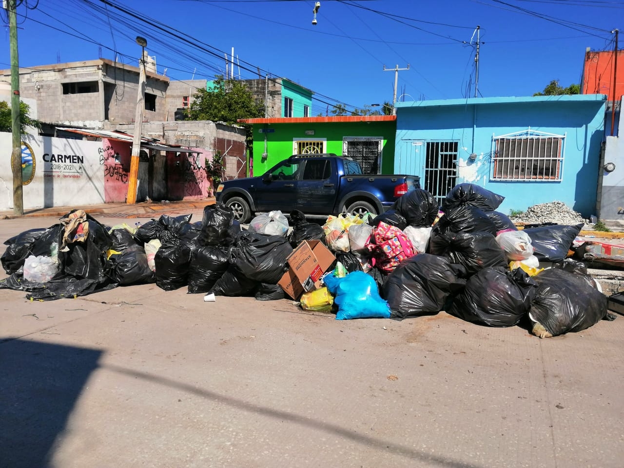 Vecinos se quedan sin recolecta de basura en Ciudad del Carmen
