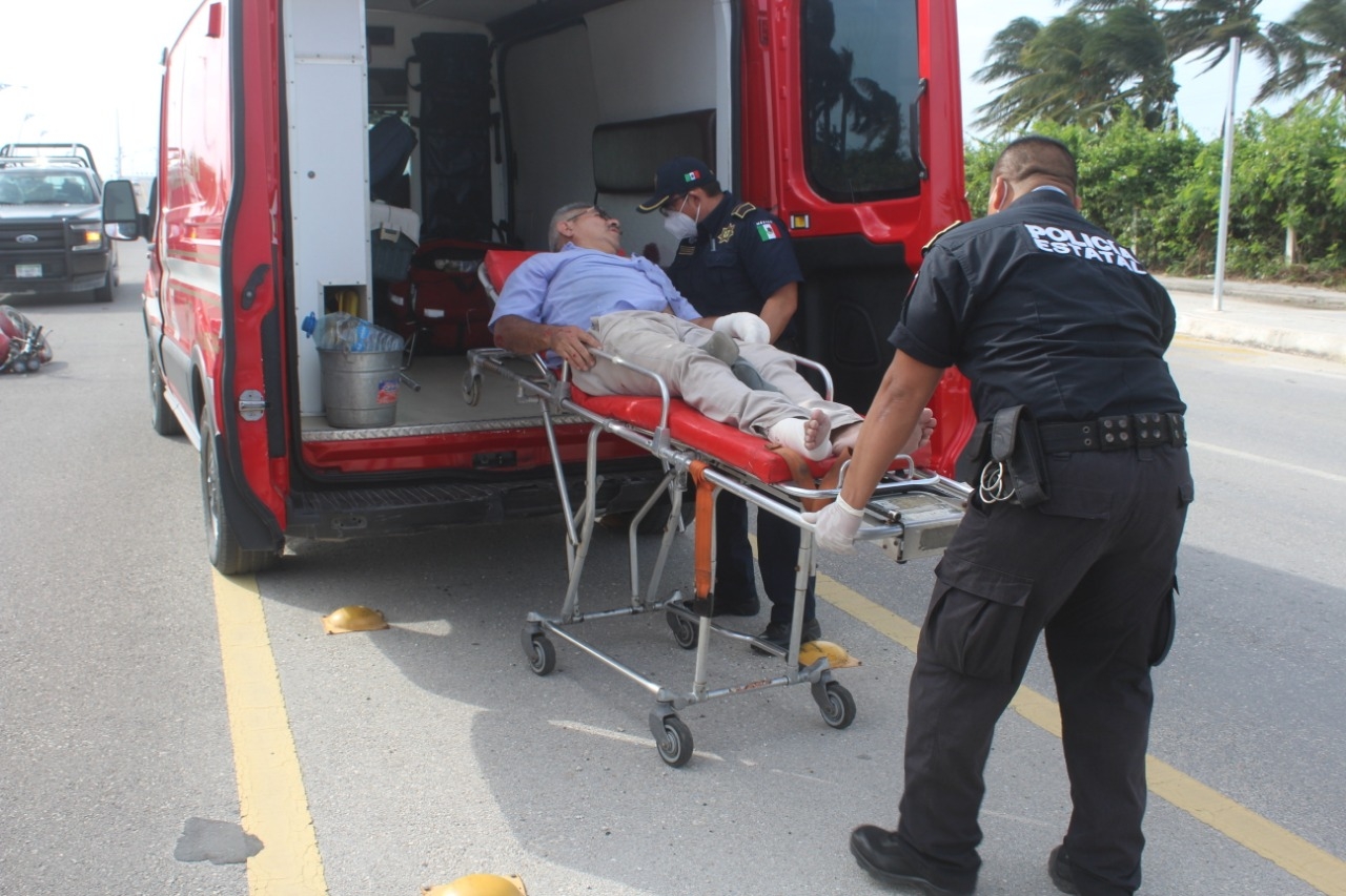 Motociclista termina en el hospital tras choque en Progreso