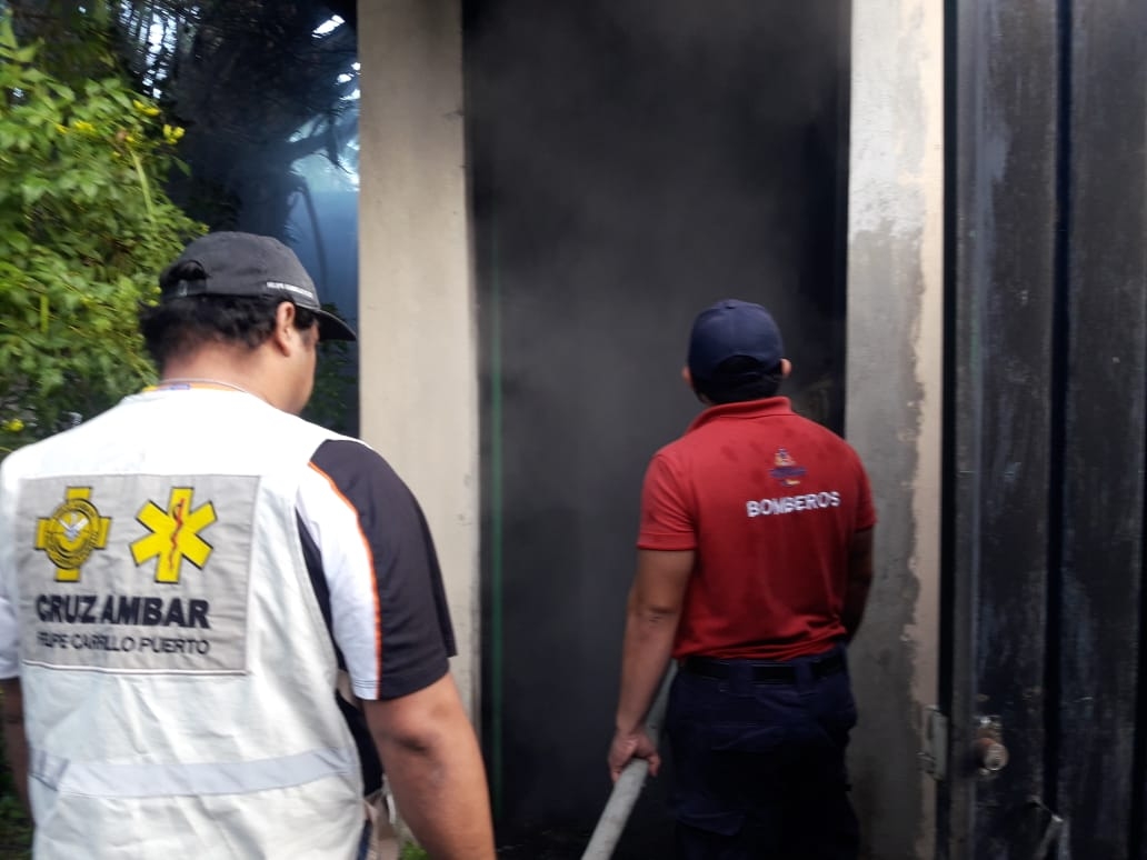 Se registra incendio en la Casa Cural de Felipe Carrillo Puerto