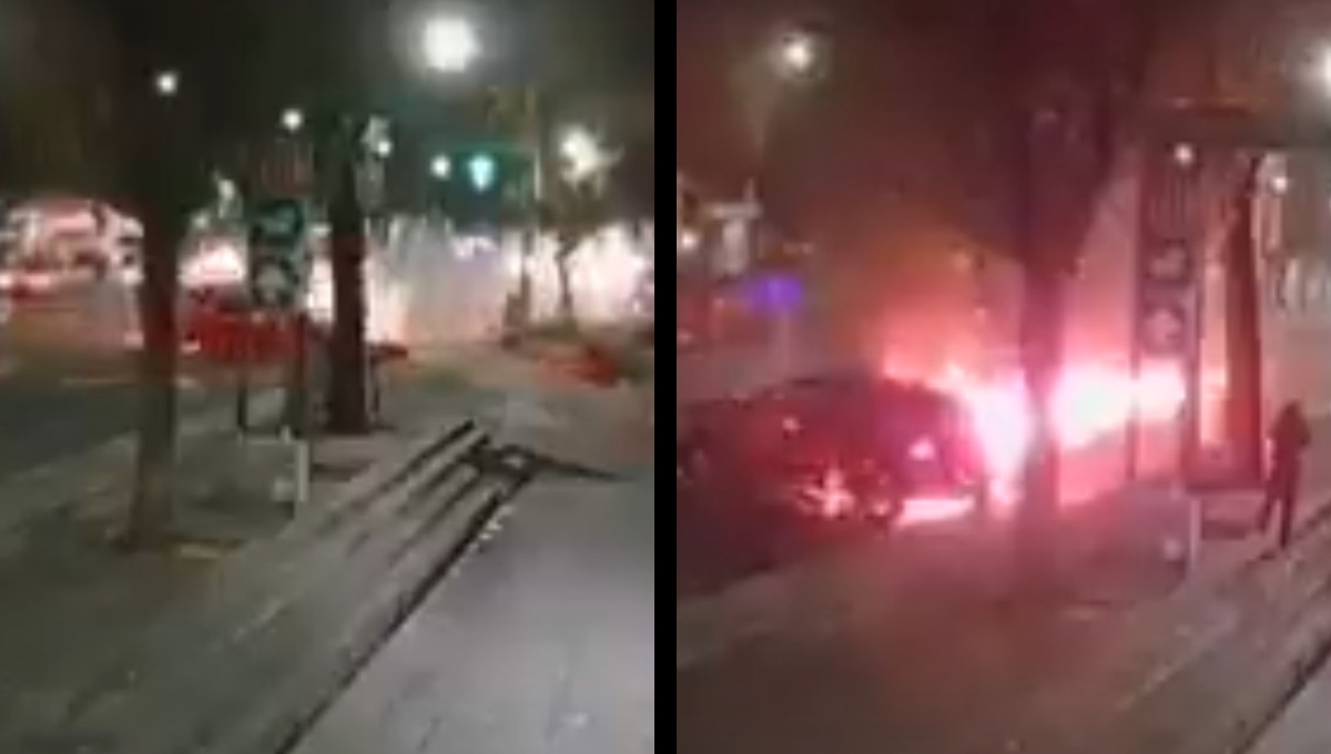Vehículo atropella a ciclista y se incendia en la CDMX (Video)