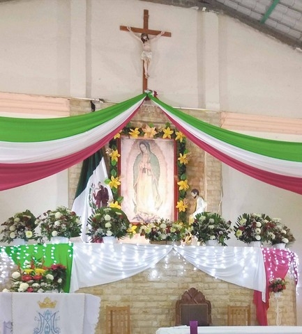 Con banda y comida, celebran a la Virgen de Guadalupe en Sabancuy, Campeche