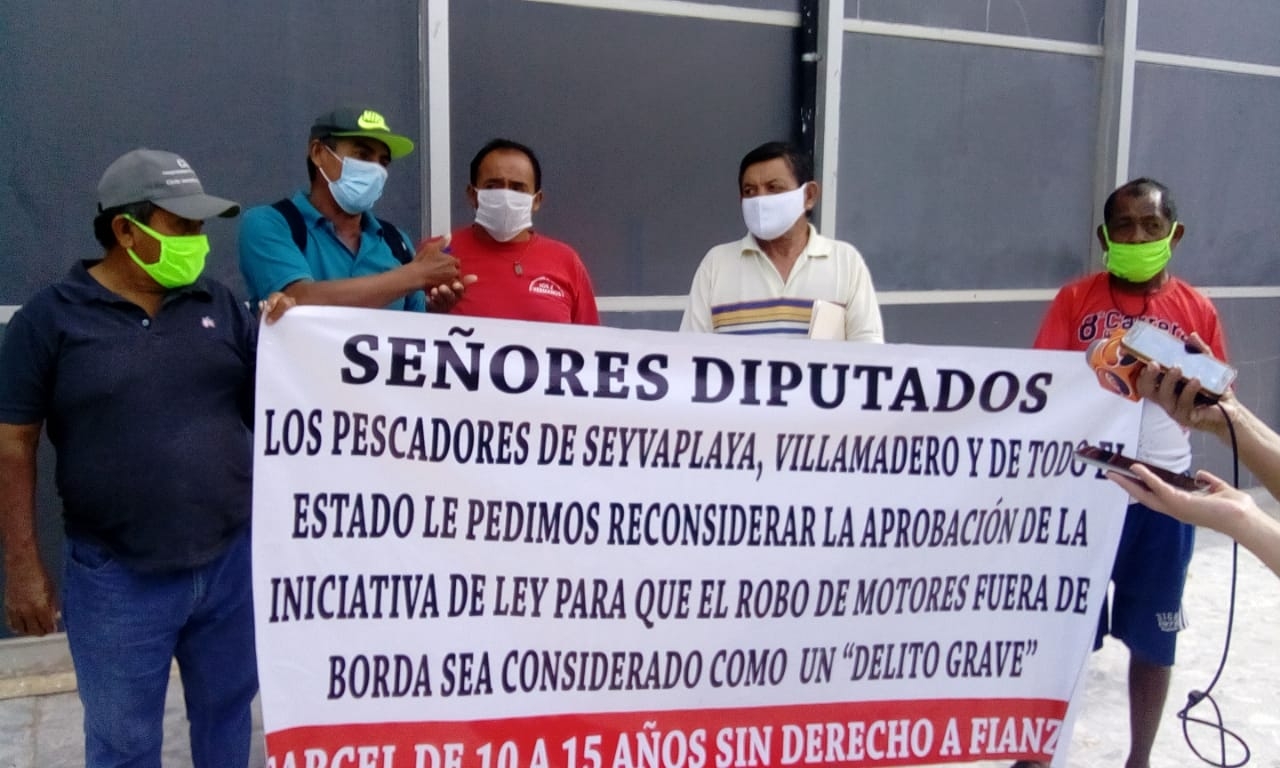 Pescadores piden que robo de motores sea delito grave en Campeche