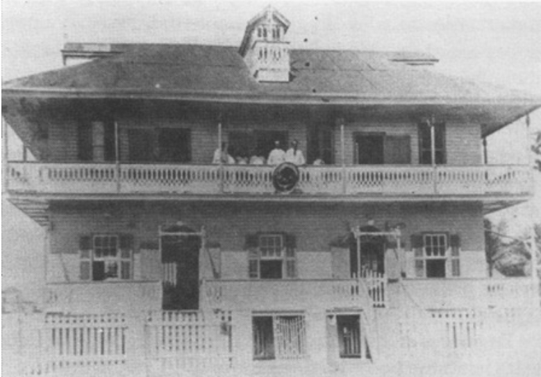 Esta es una fotografía del primero Palacio de Gobierno de Quintana Roo, cuando era "Territorio"