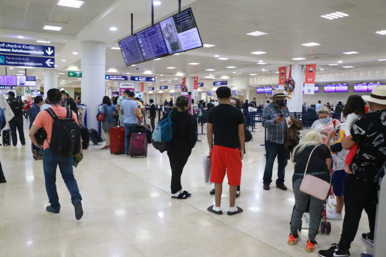 Aeropuerto Internacional de Cancún: aumenta afluencia de pasajeros