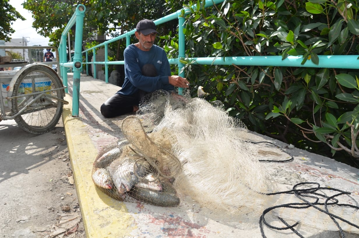Hombre de mar busca el sustento en la pesca artesanal en Ciudad del Carmen