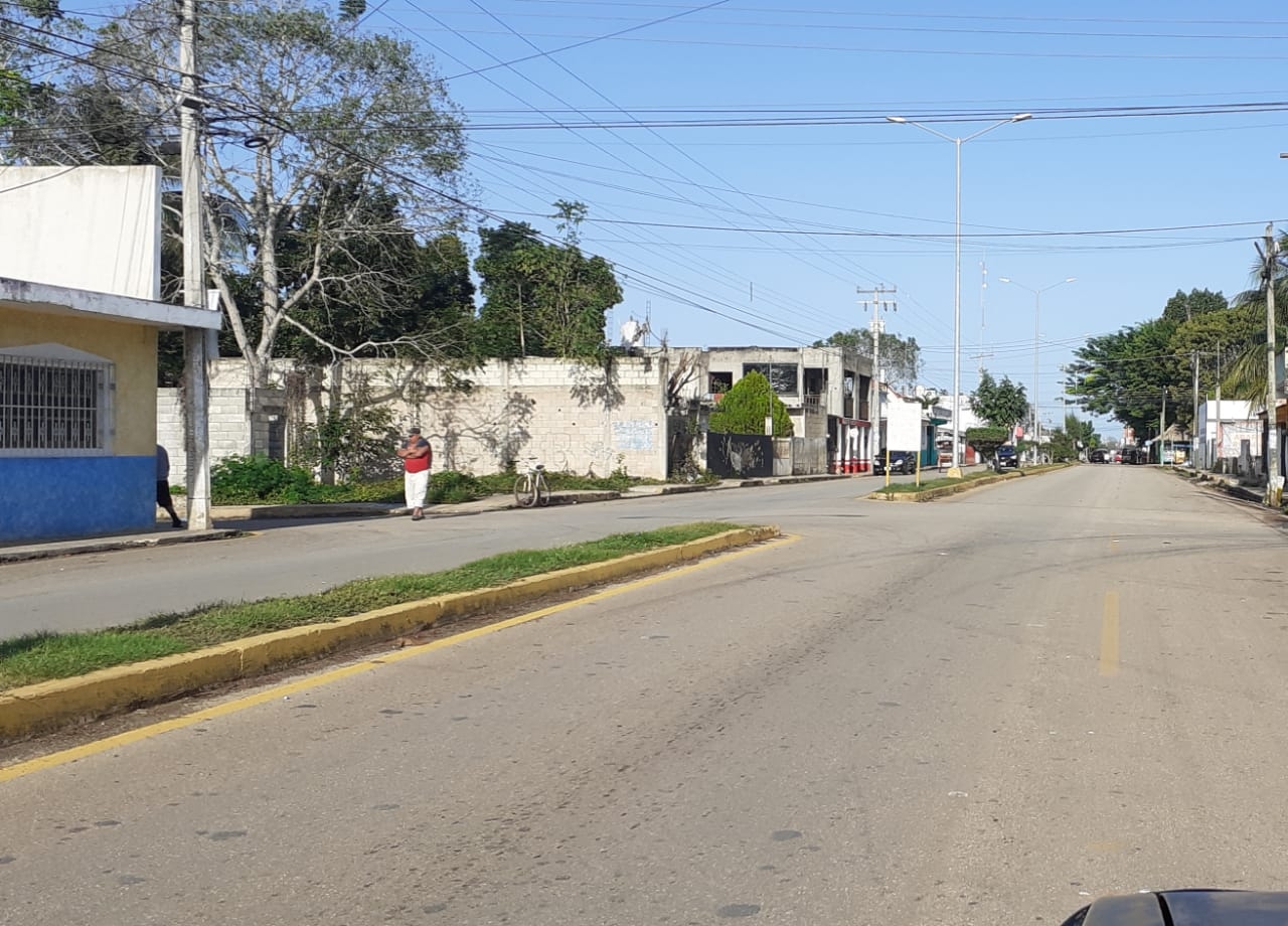 Las calles de José María Morelos lucieron casi vacías en este día de  Navidad