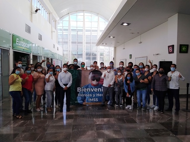 IMSS Campeche recibe Brigada COVID-19 para atención hospitalaria