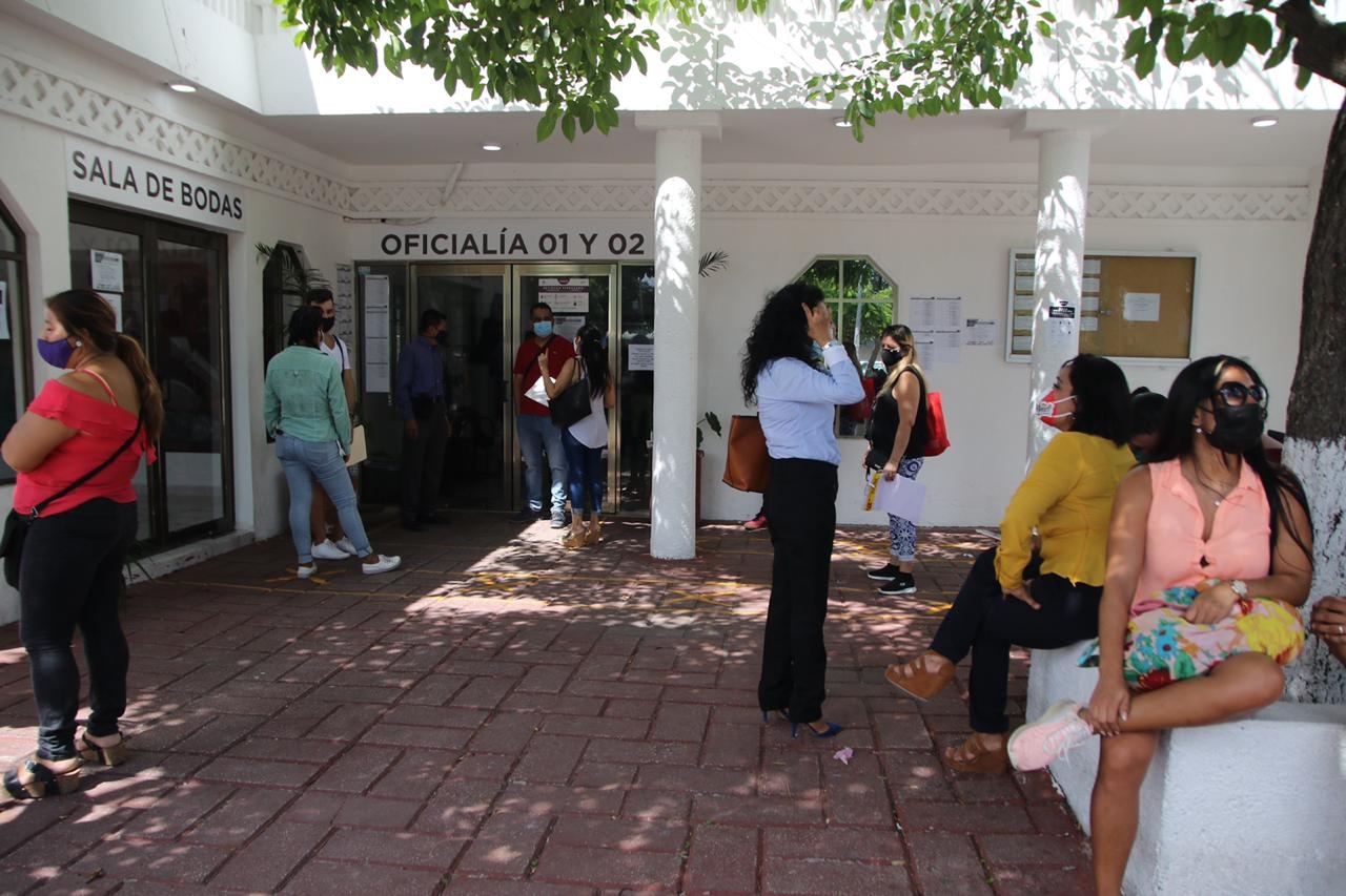 Registro Civil de Cancún, con mayor afluencia por el semáforo amarillo