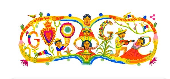 Google luce un colorido doodle como homenaje a la Independencia de México