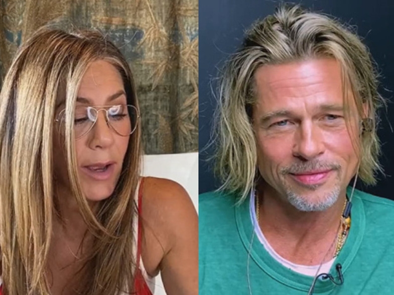 Jennifer Aniston y Brad Pitt vuelven a trabajar juntos, ¡hasta se coquetean! (VIDEO)
