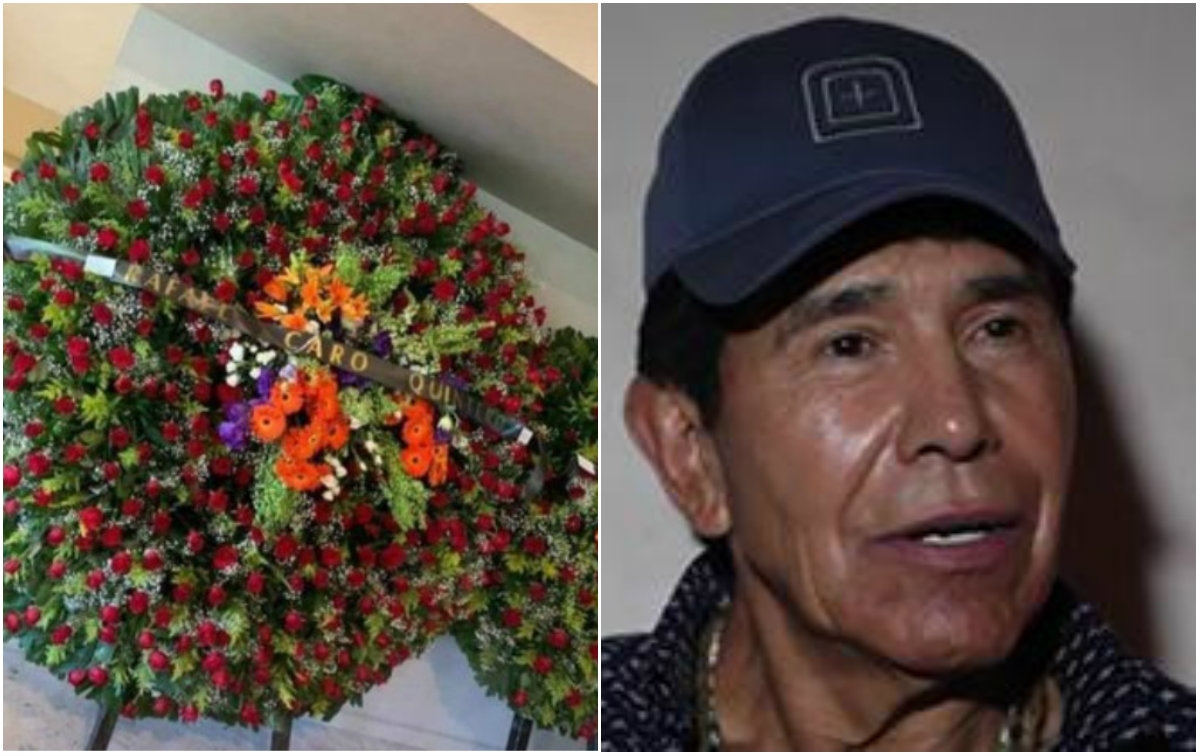 Caro Quintero reaparece; manda flores a funeral de sicario del Cártel de Sinaloa