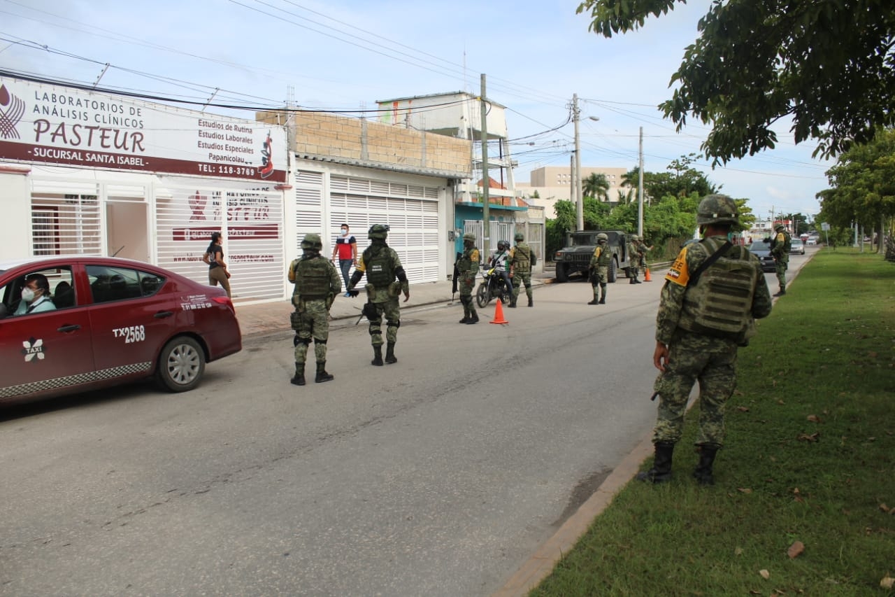 Ejército despliega un operativo en Ciudad del Carmen
