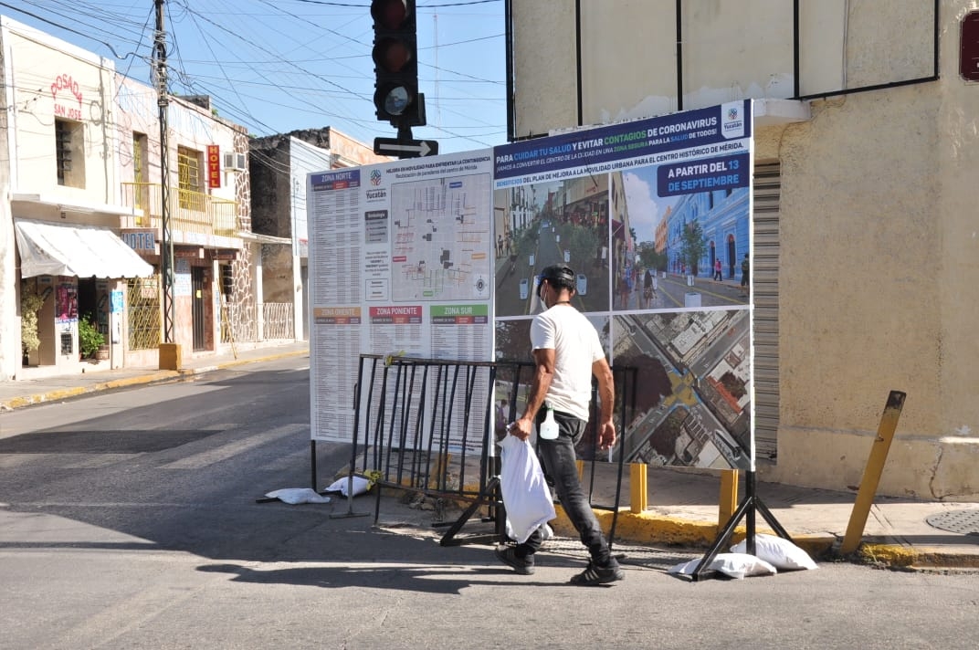 Alistan el cambio de paraderos del transporte público en Mérida