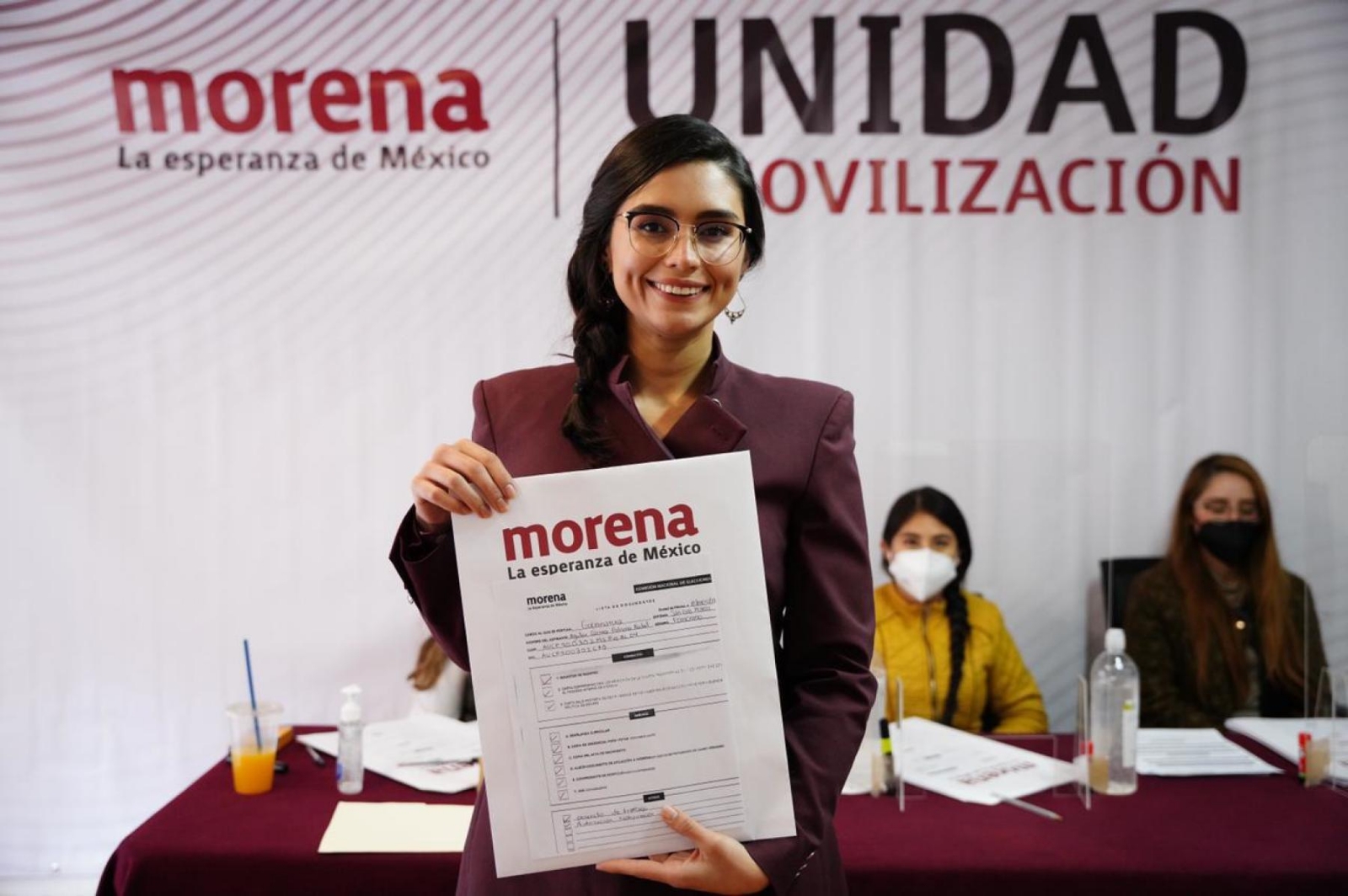 Exescolta de AMLO se registra como candidata de Morena a la gubernatura de San Luis Potosí