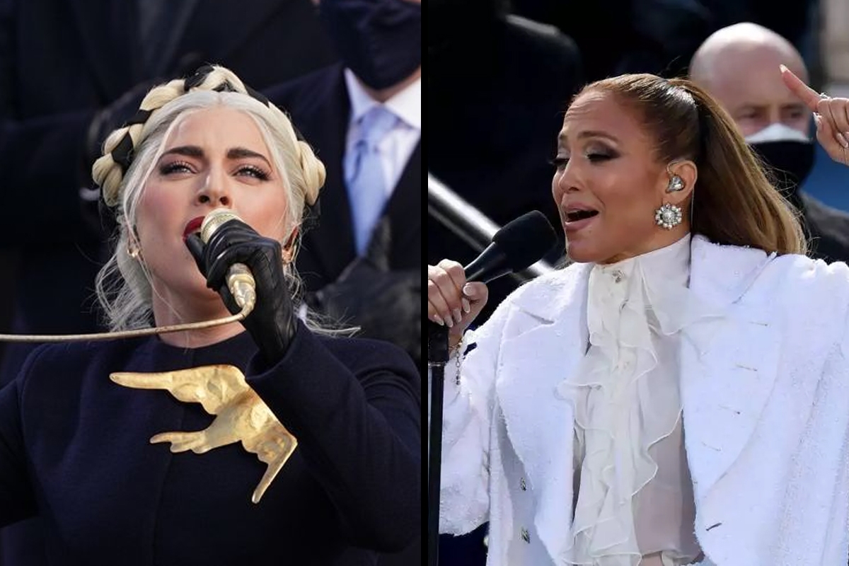 Jennifer López y Lady Gaga cantan en la toma de protesta de Joe Biden