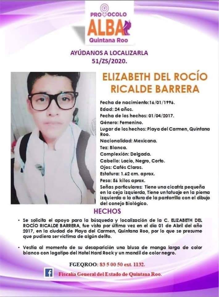 Elizabeth, otra joven desaparecida vinculada al Hard Rock en Playa del Carmen