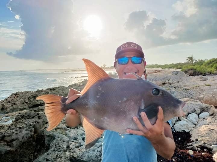 Pescadores capturan raro ejemplar de scochín en la Costa Oriental de Cozumel