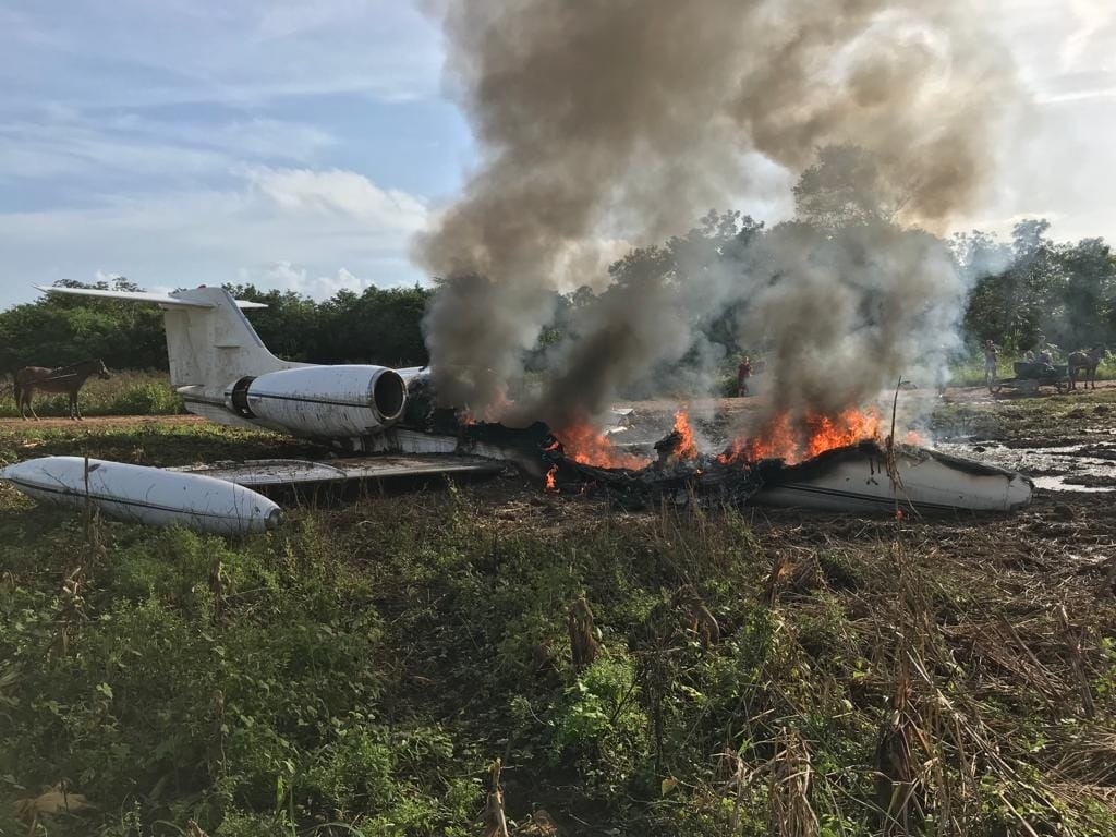 Algunos narcojets han sido incendiados por sus tripulantes para eliminar pruebas del traslado de droga en Quintana Roo