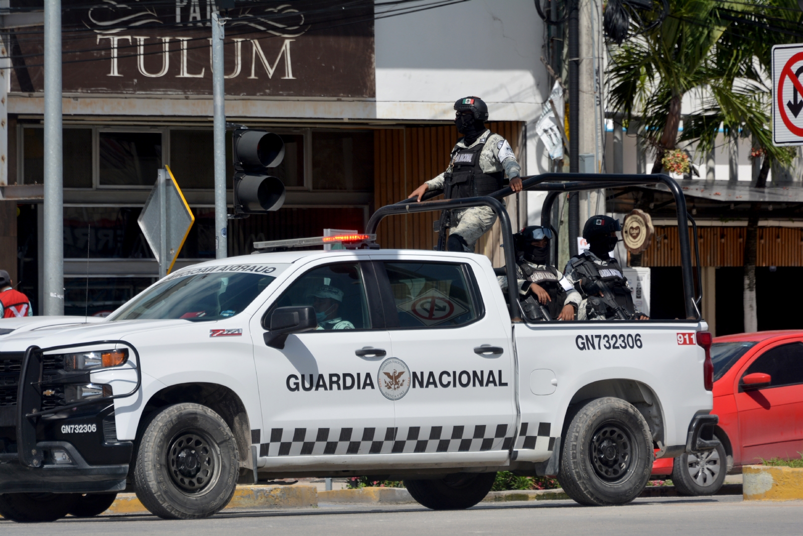 'Blindaje' de la Guardia Nacional en Tulum, visible para pobladores y turistas
