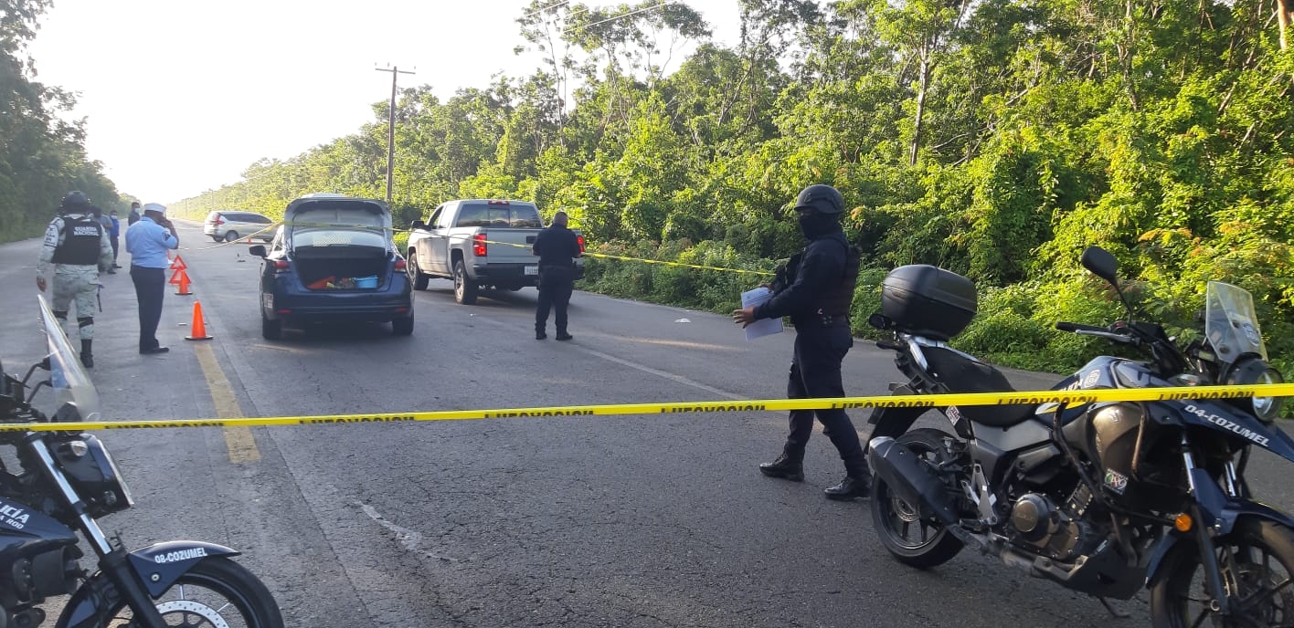 Matan a balazos a un hombre en la carretera transversal de Cozumel