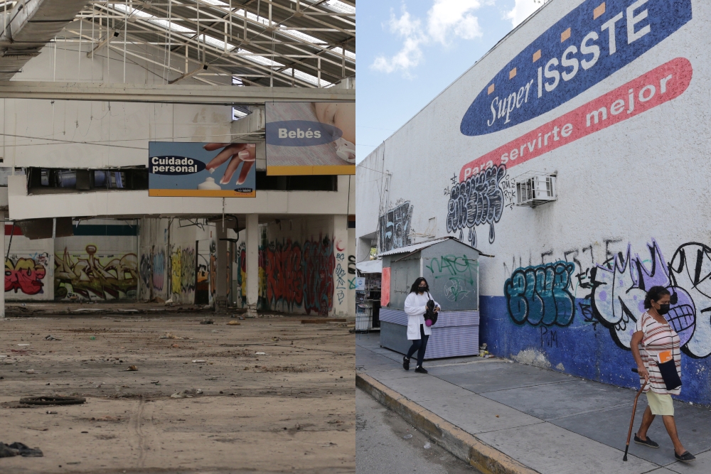 Nido de delincuentes y basurero, así luce la tienda del ISSSTE en Cancún: FOTOS