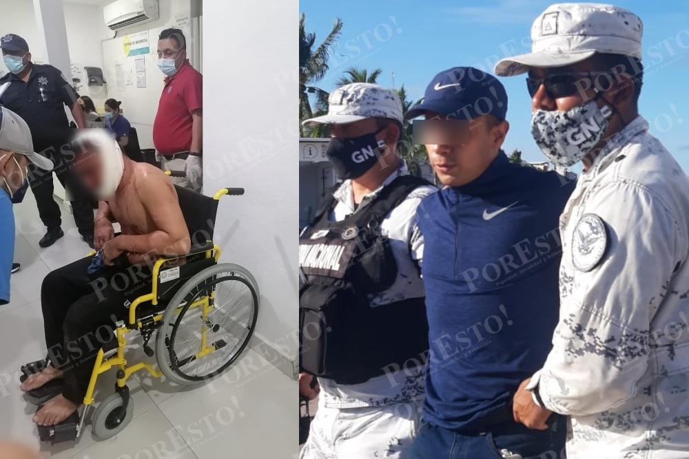 El agraviado contó a la FGE Quintana Roo quienes habían sido sus agresores, uno de ellos, exagente de la Guardia Nacional fue detenido