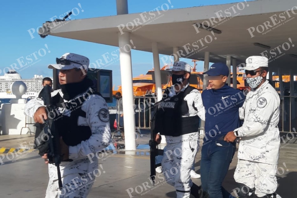 Detienen a exagente de la Guardia Nacional acusado de agredir a un hombre en Cozumel