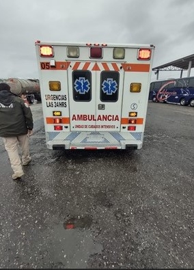La ambulancia fue detectada con irregularidades