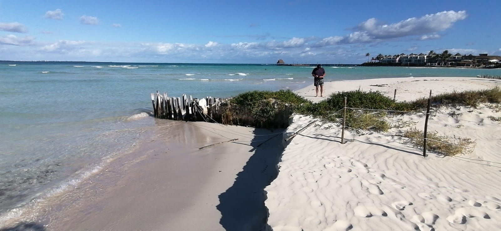 Isla Mujeres: Frente Frío 11 causa erosión de 200 metros de arena en Playa Norte